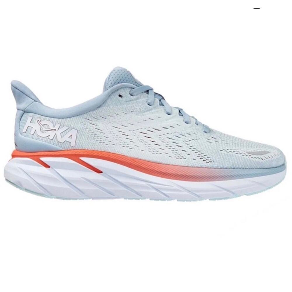 Hoka womens Clifton 8 size 11 D (wide) sneakers running shoes Blue Fog/Plein Air - Picture 12 of 12